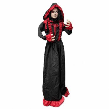 Décoration animée femme à double tête ensanglantée 160 cm sur pieds pour Halloween | jourdefete.com Décoration animée femme à double tête ensanglantée 160 cm sur pieds pour Halloween | jourdefete.com