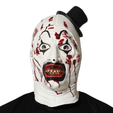 Masque de clown terrifiant avec traces de sang pour Halloween | jourdefete.com Masque de clown terrifiant avec traces de sang pour Halloween | jourdefete.com