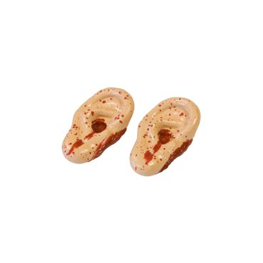 Sachet de 2 oreilles en résine pour une décoration de table horriblement gore. | jourdefete.com