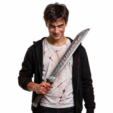 Machette de tueur ensanglantée 76 cm accessoire de déguisement slasher Halloween | jourdefete.com Machette de tueur ensanglantée 76 cm accessoire de déguisement slasher Halloween | jourdefete.com