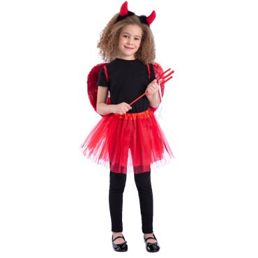 Kit de déguisement de Diablesse pour fille - Taille 4/8 ans Kit de déguisement de Diablesse pour fille - Taille 4/8 ans