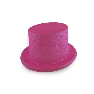 Haut de forme pailleté - Rose Fluo Haut de forme pailleté - Rose Fluo