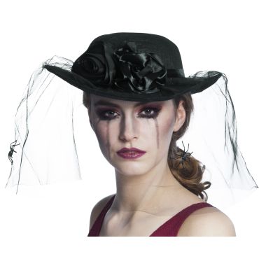 Chapeau Veuve des Ténèbres avec Voile Chapeau Veuve des Ténèbres avec Voile