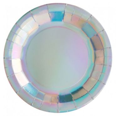 Lot de 10 assiettes Holographiques - carton| jourdefete.com