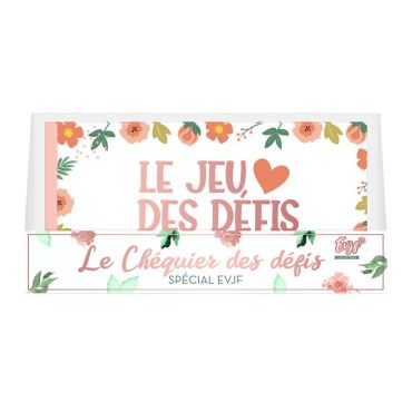 Un chéquier contenant 20 défis pour l'EVJF de la future mariée | jourdefete.com Un chéquier contenant 20 défis pour l'EVJF de la future mariée | jourdefete.com