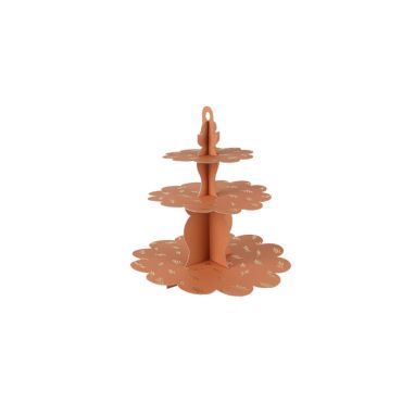 présentoir 3 étages jolis brins terracotta et or