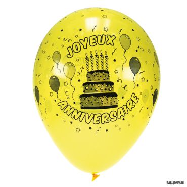 8 Ballons Joyeux Anniversaire Multicolore 8 Ballons Joyeux Anniversaire Multicolore