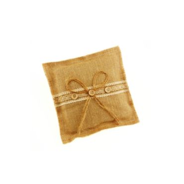 Coussin en toile de jute - 20 x 20 cm | jourdefete.com Coussin en toile de jute - 20 x 20 cm | jourdefete.com