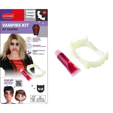 Terminez votre déguisement de vampire avec ce dentier et ce faux sang | jourdefete.com Terminez votre déguisement de vampire avec ce dentier et ce faux sang | jourdefete.com