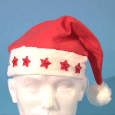 Bonnet de Père Noël Etoiles Lumineuses Bonnet de Père Noël Etoiles Lumineuses