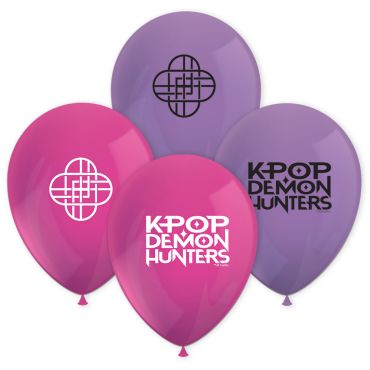Ballons KPop Demon Hunters roses et violets 30 cm pour anniversaire enfant | jourdefete.com Ballons KPop Demon Hunters roses et violets 30 cm pour anniversaire enfant | jourdefete.com