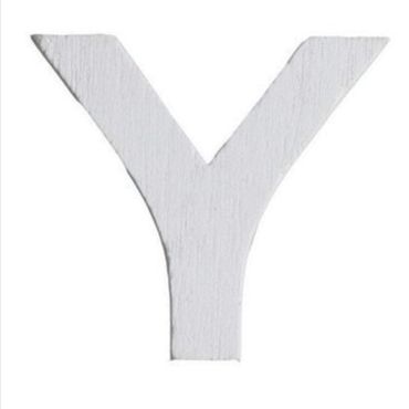 Lettre Y en Bois Blanc - 5 cm