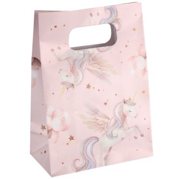 Sac cadeau licorne magique rose avec étoiles dorées | jourdefete.com Sac cadeau licorne magique rose avec étoiles dorées | jourdefete.com