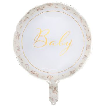 Ballon aluminium Baby ivoire décoration baby shower baptême | jourdefete.com