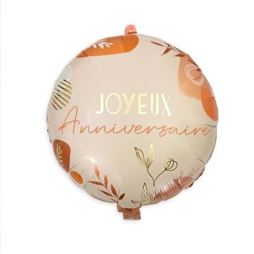 Ballon Métallique - Joyeux Anniversaire - Collection Terracotta | jourdefete.com Ballon Métallique - Joyeux Anniversaire - Collection Terracotta | jourdefete.com