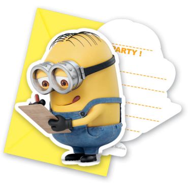 Pack de 6 cartes d'invitation Les Minions ® Pack de 6 cartes d'invitation Les Minions ®