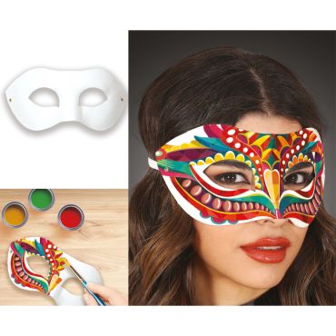 Masque blanc à décorer pour carnaval ou fête créative | jourdefete.com Masque blanc à décorer pour carnaval ou fête créative | jourdefete.com