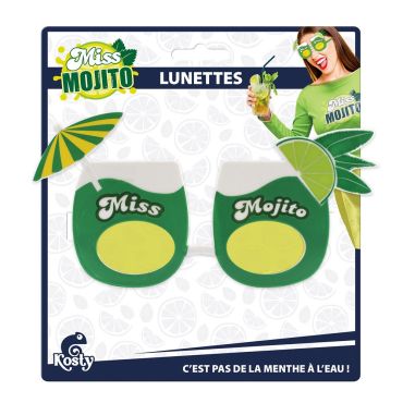 Lunettes en plastique "Miss Mojito" | jourdefete.com Lunettes en plastique "Miss Mojito" | jourdefete.com