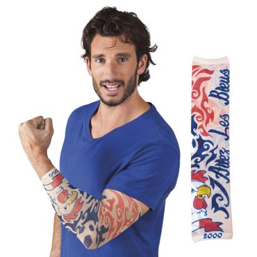 Manchon Faux Tatouage de Supporter - France Manchon Faux Tatouage de Supporter - France