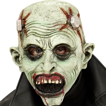 Masque Halloween monstre de laboratoire pour enfant avec cicatrices et boulons dans la tête | jourdefete.com Masque Halloween monstre de laboratoire pour enfant avec cicatrices et boulons dans la tête | jourdefete.com