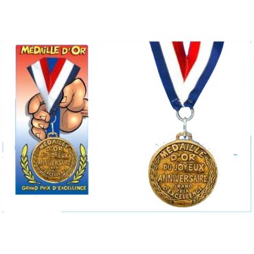 Médaille d'Or Joyeux Anniversaire Médaille d'Or Joyeux Anniversaire