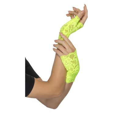 Mitaines en dentelle vert fluo pour vos soirées | jourdefete.com Mitaines en dentelle vert fluo pour vos soirées | jourdefete.com