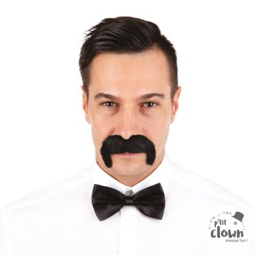 Moustache noire style rétro 1900 déguisement | jourdefete.com Moustache noire style rétro 1900 déguisement | jourdefete.com