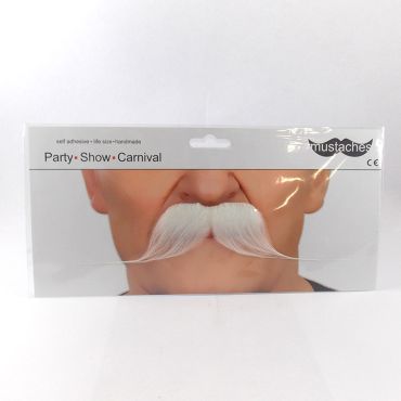 Moustache "Dandy" - Blanc Moustache "Dandy" - Blanc