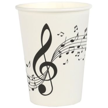 Un pack de 10 gobelets en carton pour un événement ayant pour thème la musique | jourdefete.com