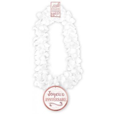 collier-fleurs-blanc-rose-anniversaire|jourdefete.com collier-fleurs-blanc-rose-anniversaire|jourdefete.com