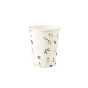 8 Gobelets Forêt Enchantée Blanc, Vert, Marron 255 ml 8 Gobelets Forêt Enchantée Blanc, Vert, Marron 255 ml