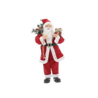 Père Noël debout rouge avec hotte de cadeaux | jourdefete.com Père Noël debout rouge avec hotte de cadeaux | jourdefete.com