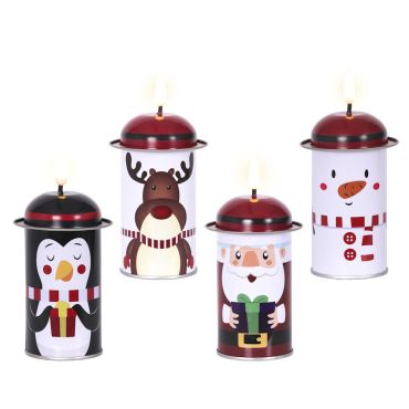 Bougies de Noël enfantines avec motifs de pingouin, renne, Père Noël et bonhomme de neige | jourdefete.com Bougies de Noël enfantines avec motifs de pingouin, renne, Père Noël et bonhomme de neige | jourdefete.com