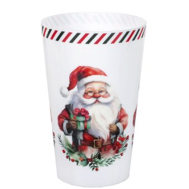 Gobelet réutilisable en plastique 33 cl avec motif Père Noël enfantin et bordure festive | jourdefete.com Gobelet réutilisable en plastique 33 cl avec motif Père Noël enfantin et bordure festive | jourdefete.com