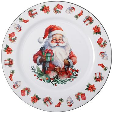 Sous-assiette de Noël enfantin motif Père Noël diamètre 33 cm pour table de fêtes | jourdefete.com Sous-assiette de Noël enfantin motif Père Noël diamètre 33 cm pour table de fêtes | jourdefete.com
