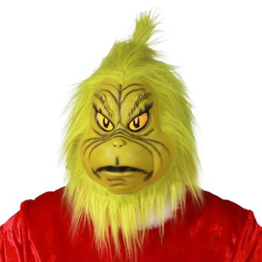 Masque réaliste The Grinch vert pour déguisement de Noël | jourdefete.com Masque réaliste The Grinch vert pour déguisement de Noël | jourdefete.com