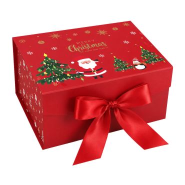 Boîte cadeau de Noël en carton - Père Noël - Taille M