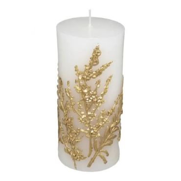 bougie fleurs dorées | jourdefete.com bougie fleurs dorées | jourdefete.com