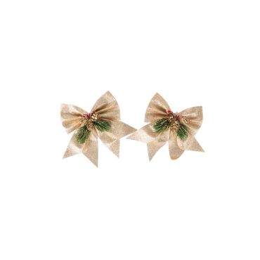 2 nœuds champagne à paillettes et pommes de pin de 13 cm | jourdefete.com 2 nœuds champagne à paillettes et pommes de pin de 13 cm | jourdefete.com