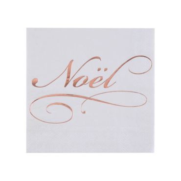 serviette de noël rose gold | jourdefete.com