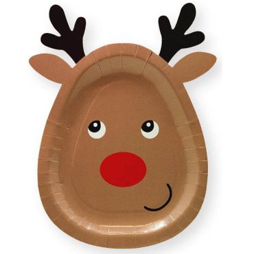 assiette en forme de renne pour noel | jourdefete.com