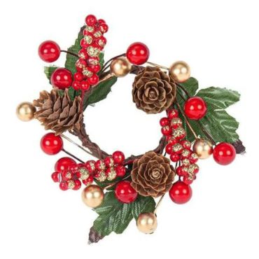 rond de serviettes de baies rouges et dorées avec paillettes dorées | jourdefete.com rond de serviettes de baies rouges et dorées avec paillettes dorées | jourdefete.com