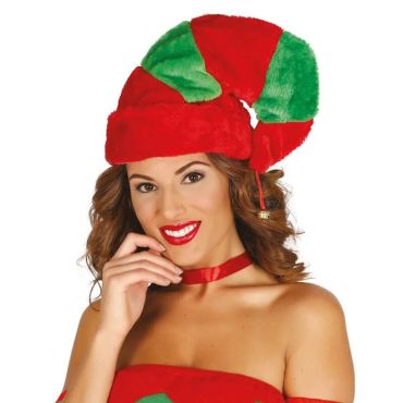 Un joli bonnet de lutin de Noël rouge et vert avec une clochette au bout | jourdefete.com Un joli bonnet de lutin de Noël rouge et vert avec une clochette au bout | jourdefete.com