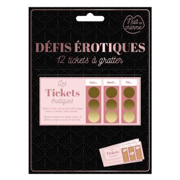 Tickets à gratter avec défis érotiques pour soirées sensuelles | jourdefete.com