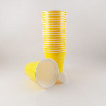 Gobelets "Beer Pong" x20 - Jaune Gobelets "Beer Pong" x20 - Jaune