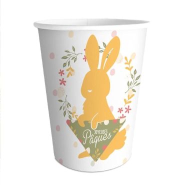 Pack de 6 gobelets - Joyeuses Pâques avec lapin | jourdefete.com Pack de 6 gobelets - Joyeuses Pâques avec lapin | jourdefete.com
