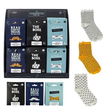 Paire de chaussettes pour homme taille unique modèle au choix dans un joli packaging Paire de chaussettes pour homme taille unique modèle au choix dans un joli packaging