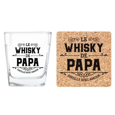 Coffret cadeau verre à whisky de papa Coffret cadeau verre à whisky de papa