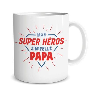 Mug en céramique mon super héros s'appelle papa Mug en céramique mon super héros s'appelle papa