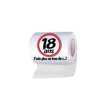 Papier toilette humoristique anniversaire : 18 ans | jourdefete.com